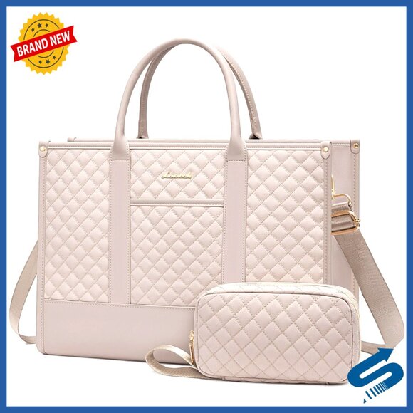 Other - 17 Inch Waterproof Laptop Tote Bag with Clutch, Lightweight Shoulder Bag